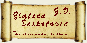 Zlatica Despotović vizit kartica